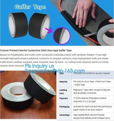 China Favorable industria del ocio negra de Gaff Matte Cloth Gaffers Tape For, cinta del capataz de la cinta aislante de Condit del aire, cinta Measurin del capataz en venta