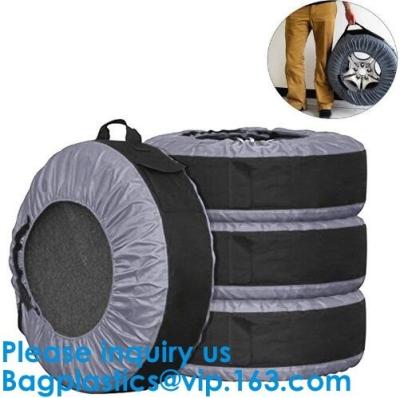 China Anti UV Automotive 600D Wheel And Tyre Bags Automotive Spare Tire Tyre Wheel Cover With Carrying Handles Tote Car Wheel for sale