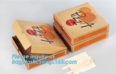 China Custom Pizza Packing Paper Box Corrugated With Different Size, Recycle Paper Simple Pizza Package Lunch Box for sale