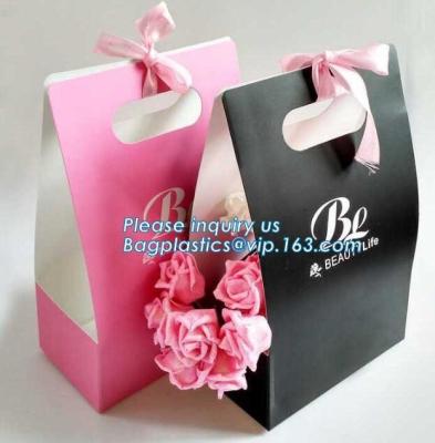 China Free Design!! Free Sample!!! flower carrier bag transparent window paper bag valentine's gift clear window bags sample f for sale