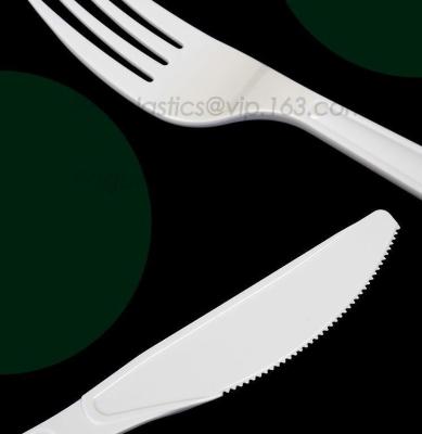 China Cubiertos/cuchillo/cuchara/bifurcación plásticos biodegradables, cubiertos/cuchara del servicio de mesa/bifurcación/cuchillo, cubiertos del servicio de mesa de la fábrica del SGS del BPI en venta