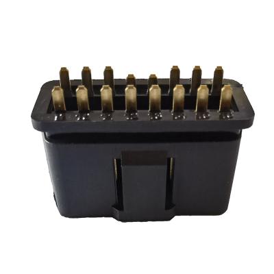 China 12W-24W OBD Car Connector 16 Pin J1962 Male Gold Plated Adapter for sale