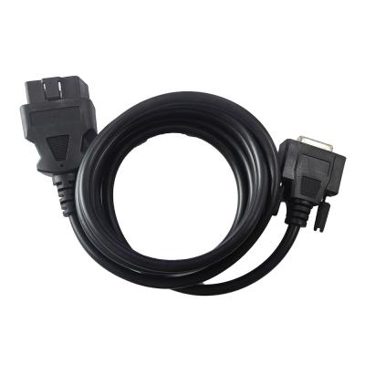 China Durable Car OBDII Diagnostic Cable Male 16 Pin To DB26 Test Black color for sale