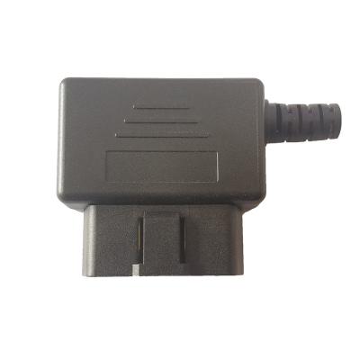 China 16 Pin OBD2 Plug Adapter Male Plug J1962 Buckle Housing With Wire Exit Hole for sale