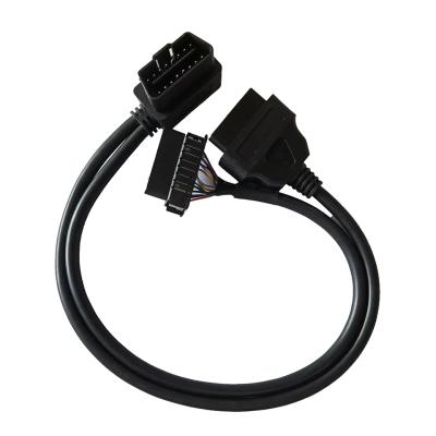 China Securely Connected OBD2 Y Cable with Plastic Connector for sale