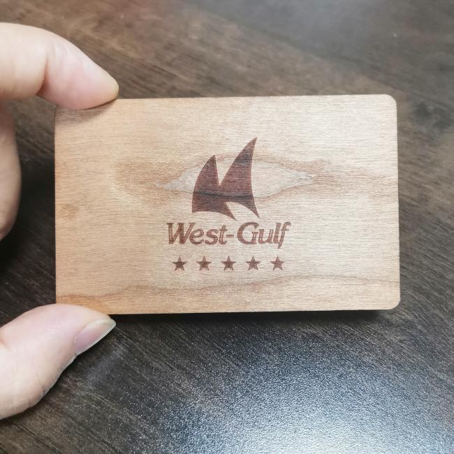 NFC Wood Card with custom engraving options