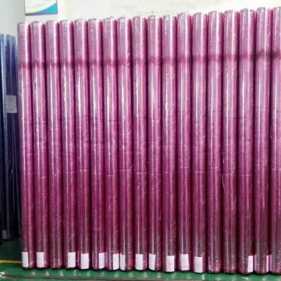 China Recyclable Furniture Wrapping Film 245cm Width Red Transparent Plastic Roll No Glue for sale