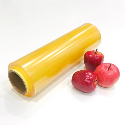 China Anti Moisture Food Plastic Wrap Roll 10mic - 15mic thick PVC Packaging Film for sale