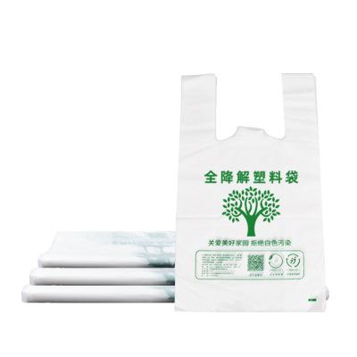 China EPI Biodegradable Plastic Bags Cornstarch PE Shopping Bag Gravure Printing for sale
