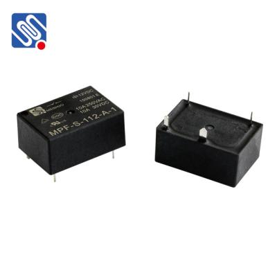 China Meishuo MPF-S-112-A-1 12v electromagnetic 16A 30vdc low height sensitive type 0.2w PCB 4 pin mini relay for sale