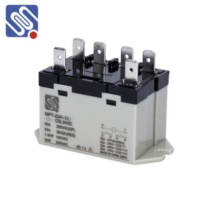 China Meishuo MPT-224-DU 40A 250vac 24v dc QC Termination And Ag Alloy Miniature relay for inverter for sale