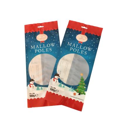 中国 クリスマスのプラスチック再封可能軽食は密封される陽気なクリスマスサンタ袋背部を袋に入れる 販売のため