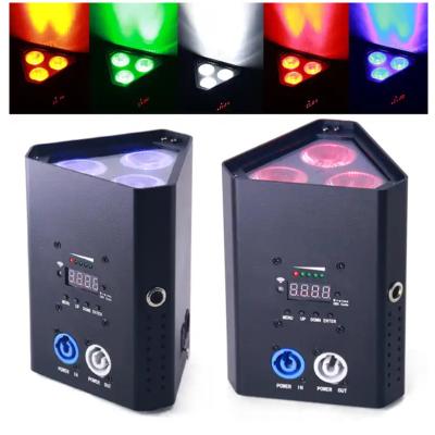 China Rechargeable 3*18w 6in1 Rgbwa UV Wedding Up Lights Led Battery Powered Wireless Dmx for sale
