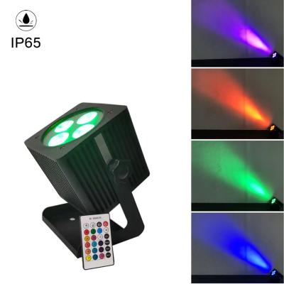 China Wireless Battery Powered LED Uplights Waterproof Led Par 4*18W RGBWAUV For Event Wedding for sale