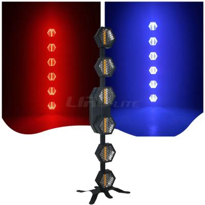 China LED Portman Escenario de fondo 6 * 100W RGB LED Retro P2 luz lámpara halógena hexalina seis ojos en venta