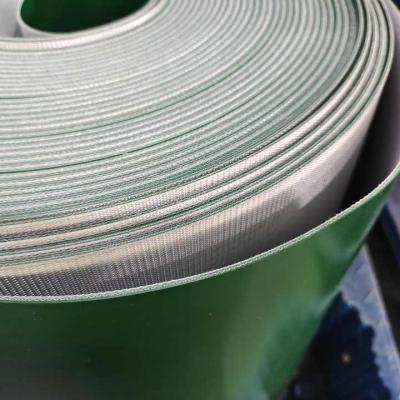 China PVC Green Conveyor Belt for Food, Tobacco, and Logistics Industries for sale