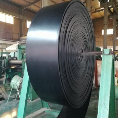 China EP200 EP250 EP300 Black Rubber Conveyor Belting for sale