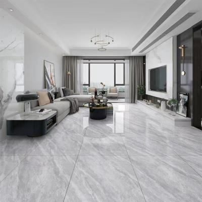 China Gray Marble Polished Porcelain Tile High Glossy for Interior Living Room Kitchen for sale