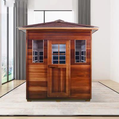 China Sauna al aire libre del vapor de la cabina del jardín, sitio de madera al aire libre de la sauna en venta