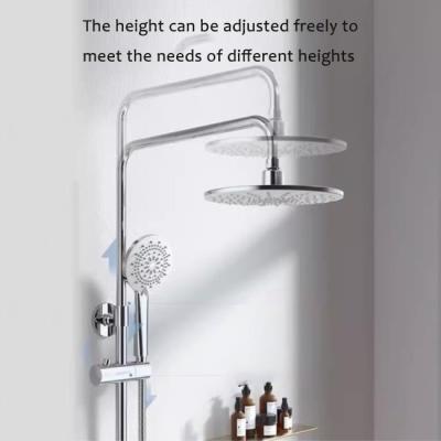 China Wall Mounted Round Faucet Shower Set Pressurized Shower Head For Household Bathroom for sale