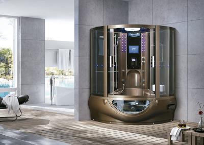 China Fächerförmige Badezimmer-Duscheinschließung, Soem-ODM-Duschdampfbad-Einheit zu verkaufen