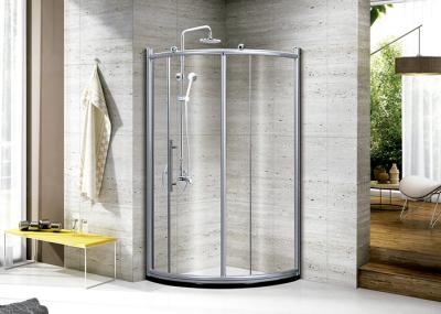 中国 引き戸の緩和されたガラス シャワーのエンクロージャはフレームの表面の仕上げを磨いた 販売のため