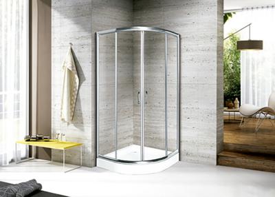 China Tempered Glass Sliding Bathroom Shower Enclosure Arc Shape  Aluminum Framed for sale