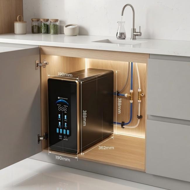 WYN-RO2510 installation under sink demonstration