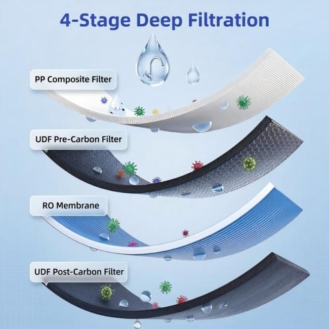 Smart Under-Sink RO Purifier side view