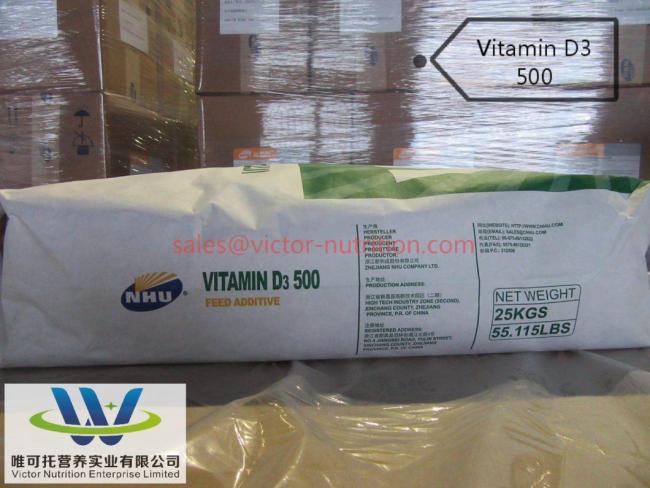 Vitamin D3 500, 000 Iu for Animal Feed Vd3 500 Vitamins Feed Additives