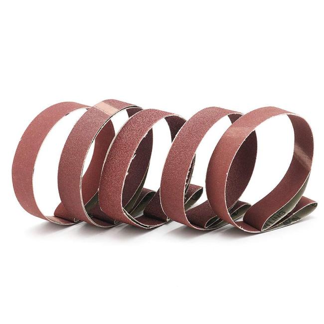 Comparison of different grit sanding belts