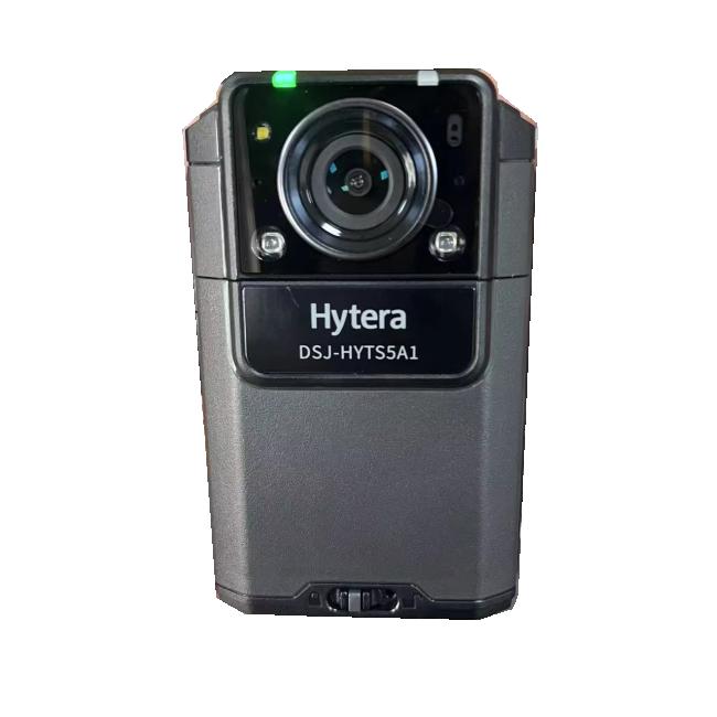 Hytera SC580 body camera worn on uniform with rotating belt clip