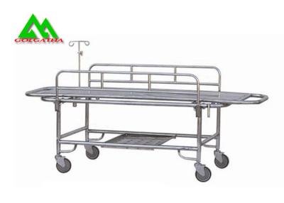 China Stretcher Hospital Bed With Wheels Emergency Room Equipment Stainless Steel for sale