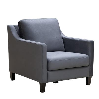 China 78*80*85cm Grey Fabric Recliner Armchair Light Grey Velvet Armchair for sale