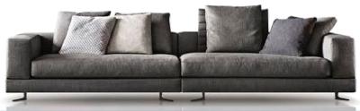 China Long Grey Sectional Sofa Hotel Lobby Furniture Durability And Longevity for sale