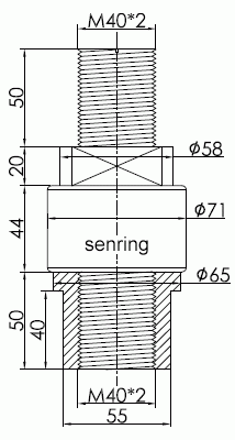 2071013000 series 2071013000 Series Single Channel 3000a High Current Slip Ring slip ring Drawing