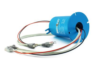 China Coaxial RF Signal Slip Ring Pneumatic For Transmit Ethernet Data for sale