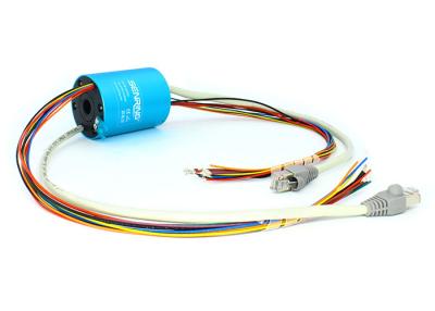 China Rotating Hollow Gigabit Ethernet Slip Ring 12.7mm Single Channel for sale