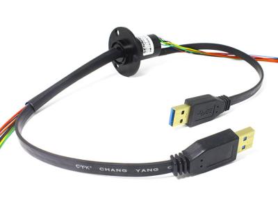 China 150RPM Through Bore USB Slip Ring Electrical Collector Ring For Ethernet Communication for sale