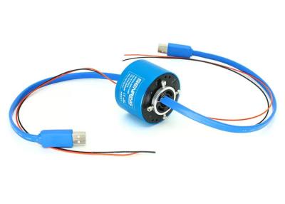 China Industrial Electrical Separate Slip Ring Single Channel USB2.0 IEEE1394 56mm for sale