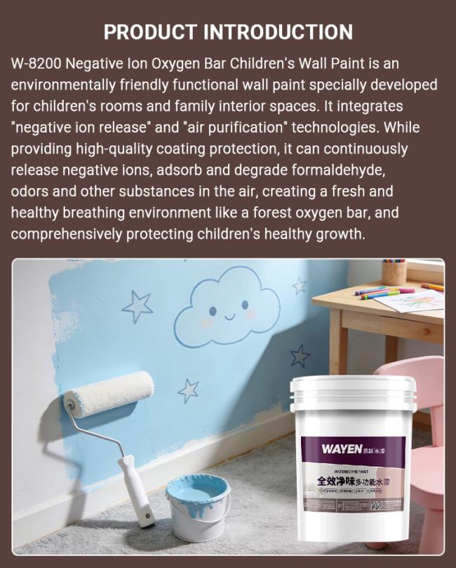 Close-up view of WAYEN wall paint texture and finish