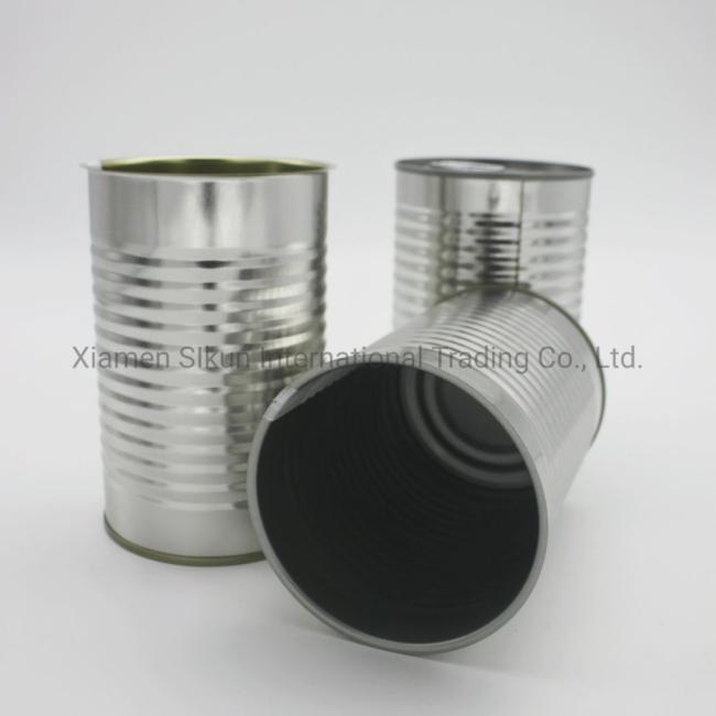 Tinplate Can Size 7116# with Easy Open Lid Gold Lacquer Coating for Packing Canned Mushroom