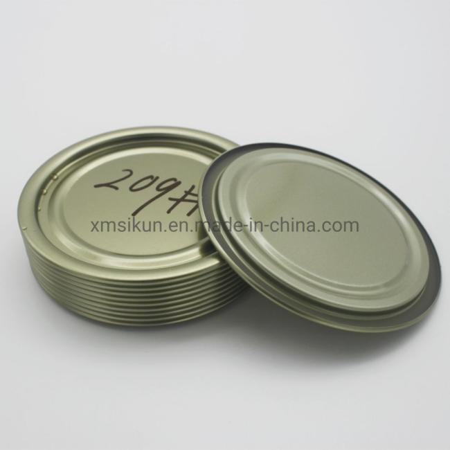 Food Grade 209# Tinplate End Easy Open Lid for Tin Can Wholesale