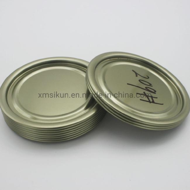 Wholesale Food Grade Tinplate 209# Gold Coating Easy Open Lid for Food Can