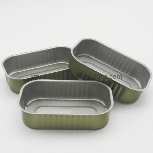 High Quality Hot Selling 311# Tinplate Sardine Empty Tin Cans with Lids for Srdine Fish Food Packing