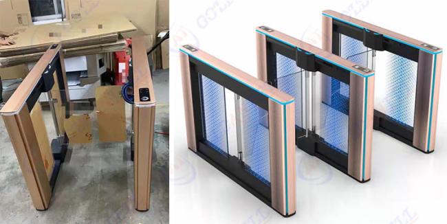 High-Speed Vertical Sliding Gate Turnstile operation view