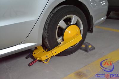 China Braçadeira de roda segura amarela A3/vermelha de aço do carro, fechamento de roda portátil do veículo à venda