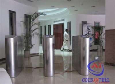 China Airport Metro Intelligent Glass Entrance Turnstiles Nice Shape Design for sale