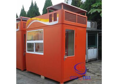 China Movable Sentry Box , Outdoor Guard Security Cabin sandwich panel door for sale