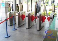 China Qr code reader Baffle Flap Barrier Gate , Gym / stadium turnstile gate systems for sale